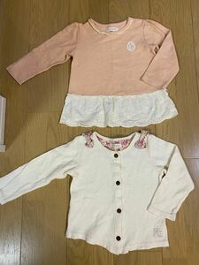 ☆中古☆９５バースディコノコ長袖カットソー&長袖カーディガン女の子