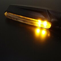 流れるウインカー 2個セット (X66) バイク デイライト機能付 LED ホワイト アンバー メール便/20К_画像6