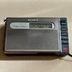 【SONY】FM AM STEREO ラジオ SRF-M100　AMステレオ ポータブルラジオ ソニー