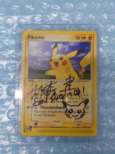 ポケモンカード Pikachu サインカード 海外版 英語版 Ken Sugimori 杉森健 サイン入り 引退品 ピカチュウ