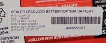 未使用 訳あり 充電前提 オプティマ OPTIMA 中古 バッテリー RED TOP 8022-091 75/25 レッドトップ ( D23 サイドターミナル_画像5