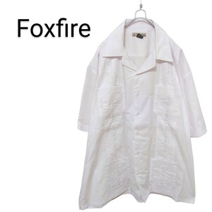 【Foxfire】vintage 刺繍入り キューバシャツ A-1798