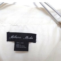 【Milano Modo】開襟 オープンカラー 刺繍入りキューバシャツ S-515_画像10