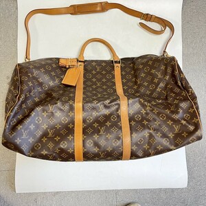 LOUIS VUITTON ルイヴィトン モノグラム ボストンバッグ VI0932 キーポル 　カデナ 鍵なし 旅行鞄 ネームタグ 角D0308-29