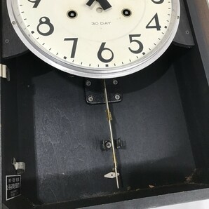 愛知時計 振り子時計 ゼンマイ式 ボンボン 柱時計 掛時計 角D0401-41の画像6