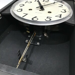 愛知時計 振り子時計 ゼンマイ式 ボンボン 柱時計 掛時計 角D0401-41の画像9