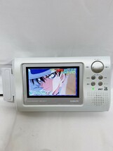 TWINBIRD ポータブル テレビ VL-J405PW ワンセグ搭載 防水 動作確認済み 入院 キャンプ アウトドア 旅行 アダプター付 関Y0327-37_画像1