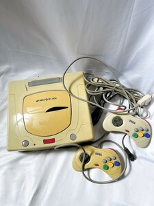 SEGA セガサターン 本体 HST-3220 コントローラー ゲームソフト ヴァンパイアセイバー 本体 浦MY0422-25