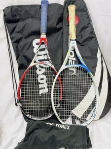 WILSON STEAM 99LS ウィルソン スティーム 99 エルエス 保管袋付き ヨネックス S FIT GRACE 105 テニスラケット バッグ 鶴YY0432-5