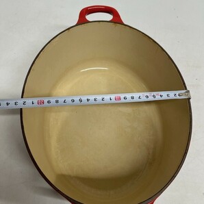 Le Creuset ルクルーゼ 両手鍋 ココット オーバル 29cm D0405-8の画像9