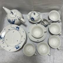 #9107　【美品】MEISSEN マイセン 青い花シリーズ　豪華21点!! ブランド食器 テーブルウェアセット ホワイト_画像1