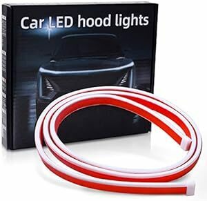 MOREFULLS LED テープライト 車 12V 超高輝度 ホワイト 白色 フードライト イルミネーション 防水加工 全車種対