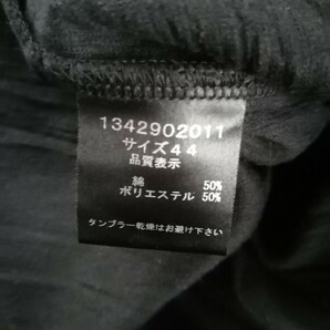 【レア物】SHELLAC シェラック 半袖 カットソー Tシャツ ニット テレコカットソー 未使用に近い 極美品！ サイズ44 ブラックの画像4