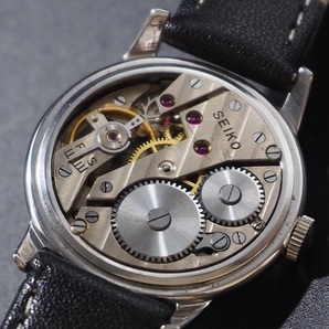 およそ80年前の腕時計 亀戸工場 SEIKOSHA 1940‘s 新10B型 精工舎 セイコー スモセコ 戦後 アンティーク 新品ベルト 分解注油済の画像4