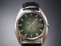 SEIKO　LOAD　MATIC　23J　カットガラス風防　諏訪精工舎　セイコー　ロードマチック　グリーングラデ　70年代　稼働点検済み　新品ベルト_画像3