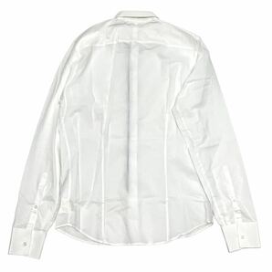 国内正規品 NEIL BARRETT ニールバレット 長袖コットン L/S Dress shirt トロンプルイユ ネクタイ ドレスシャツ ビジネス 38 ホワイトの画像3