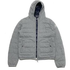 正規品 MONCLER モンクレール MOREL モレル コットン ライト ダウンジャケット ジップアップ ブルゾン ロゴ ワッペン 3 グレー メンズの画像2