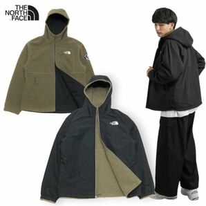 新品同様 正規品 THE NORTH FACE ノースフェイス NJ4FM70C DIXIE RVS FLEECE HOODIE リバーシブル ボアフリースジャケット ロゴ刺繍 XLの画像1