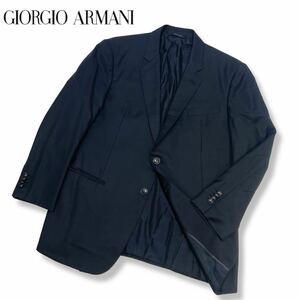 国内正規品 GIORGIO ARMANI WALL STREET ジョルジオ アルマーニ 2B ウール スーツ シングル テーラードジャケット ブレザー ビジネス 54R