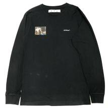 正規品 OFF WHITE オフホワイト 20AW DIAG L/S T-Shirts フォトアロー ダイアゴナル Tシャツ バック クロスアロー 長袖シャツ ロンT 黒 M_画像3