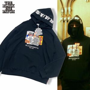 新品 国内正規品 BLACK EYE PATCH ブラックアイパッチ 24ss Label Pack Hoodie black ラベルパック プルパーカー スウェット 取扱注意 XL