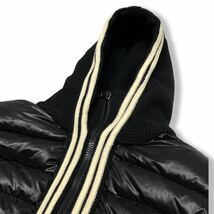 正規品 MONCLER モンクレール MAGLIONE TRICOT CARDIGAN 切り替え ニット ダウンジャケット マリオーネ トリコットパーカー XL ブラック_画像6