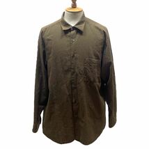 国内正規品 SOPHNET ソフネット 21ss SOPH-210002 BAGGY REGULAR COLLAR SHIRT リップル加工 長袖コットンシャツ L ブラウン_画像2