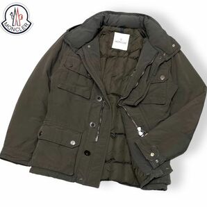 ★ 国内正規品 MONCLER モンクレール SATURNIN down JACKET M-65 ミリタリー ナイロン ダウンジャケット ロゴ ボタン 0 ブラウン メンズの画像1