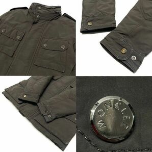 ★ 国内正規品 MONCLER モンクレール SATURNIN down JACKET M-65 ミリタリー ナイロン ダウンジャケット ロゴ ボタン 0 ブラウン メンズの画像8