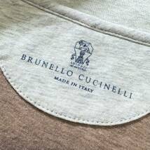 L20★極上ハイネックカーディガン ブルネロクチネリ コットン BRUNELLO CUCINELLI グレー ニットジャケット コットン_画像7