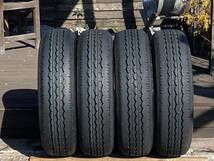 送料税込31800円～【新車外し 2023年 BRIDGESTONE RD613 タイヤホイールセット ハイエース新品ホイールキャップ付】195/80R15 107/105 228_画像1