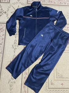  free shipping used KAPPA Kappa jersey top and bottom set M old goods navy 80 period 90 period 00 period period Vintage 