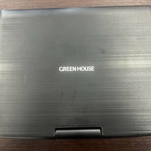 【現状品】GREENHOUSE グリーンハウス 9型ワイド ポータブルDVDプレーヤー GH-PDV9NG-BK 9N4PDV 通電、再生確認〇の画像2