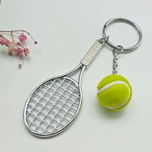 キーホルダー テニス ラケット ボール キーチェーン キーリング 28-1_画像2