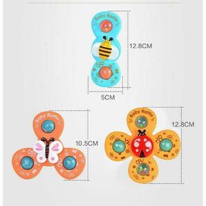 匿名配送ハンドスピナー 3個セット 赤ちゃん喜ぶ 夢中 モンテッソーリ 知育の画像5