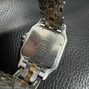 4132 カルティエ Cartier 腕時計 QZ スクエア パンテール クォーツ 187957 ローマン 不動品！の画像6