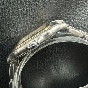 4132 カルティエ Cartier 腕時計 QZ スクエア パンテール クォーツ 187957 ローマン 不動品！の画像3