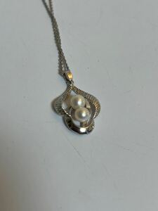 4160 MIKIMOTO ミキモト 真珠 ネックレス ペンダント パール アクセサリー シルバー 