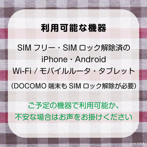 [31日間50GB使い切り] データ通信専用プリペイドSIM [DOCOMO回線MVMO] （規定容量使用後は通信停止） #冬狐堂の画像3