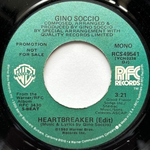 【試聴 7inch】Gino Soccio / Heartbreaker 7インチ 45 muro koco フリーソウル サバービア 