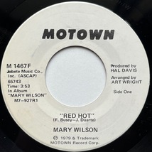 【試聴 7inch】Mary Wilson / Red Hot 7インチ 45 muro koco フリーソウル サバービア Supremes_画像1