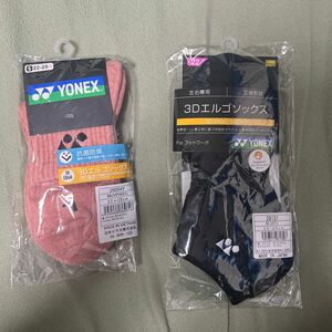 YONEX ソックス　2足セット価格！　大特価☆ 22〜25センチ　ピンク ブラック　バドミントン　テニス