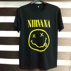 即決　新品　送料無料　ニルバーナ　NIRVANA　カート・コバーン　半袖T　ロックT　L　バンドT　殿堂　ロック　メタル　パンク　