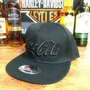 即決　新品　送料無料　コカコーラ　キャップ　CAP　Coke on　Enjoy　黒　USA　アメリカ　刺繍　コーラ　US　炭酸飲料