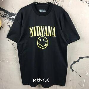 即決　新品　送料無料　ニルバーナ　ニルヴァーナ　NIRVANA　カートコバーン　Tシャツ　黒　ロック　バンド　メタル　黒　M