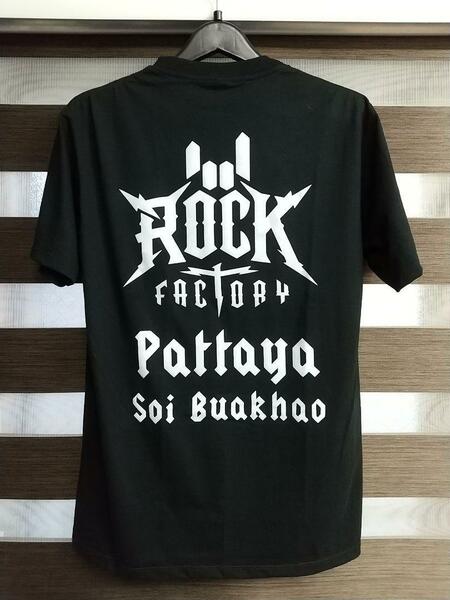 貴重　新品　送料無料　ロックファクトリー　Tシャツ　ROCK　FACTORY　パタヤ　pattaya　黒　ロック　バンド　メタル　パンク　