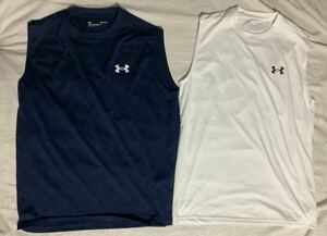 UNDER ARMOUR Under Armor майка темно-синий / "теплый" белый 2 шт. комплект MD