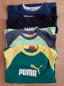 中古　男の子用半袖シャツ(PUMA、NIKE　ノーブランド) 4着