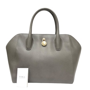 【IT87HR47CQE8】FURLA フルラ ハンドバッグ トートバッグ グレー レザー 鞄 レディース