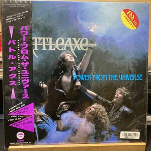 Battleaxe【Power From The Universe】LP 帯付 Far East Metal Syndicate SP25-5149 Heavy Metal 1985 レンタル落ち バトル・アクス